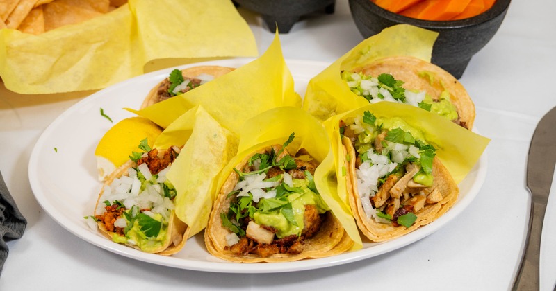 Spicy shrimp burrito with lettuce