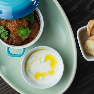 Moroccan spiced meatballs with house made tzatziki and crostinis.