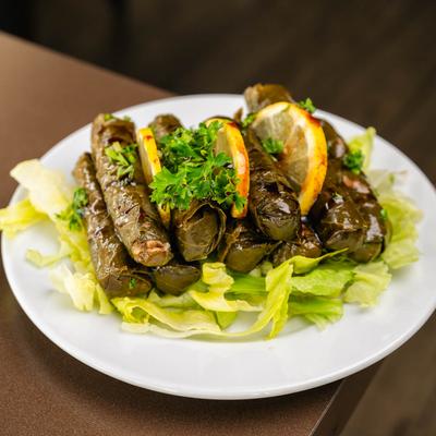 Stuffed grape leaves.