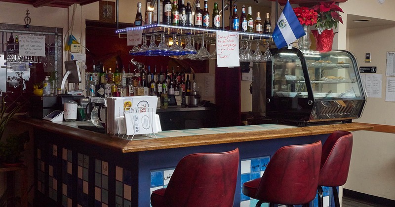 Interior, high chairs near bar