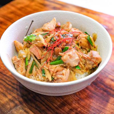 Ginger chicken rice bowl.