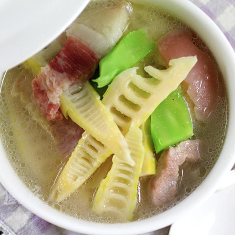 Fresh Salted Pork with Bamboo Shoot Soup photo