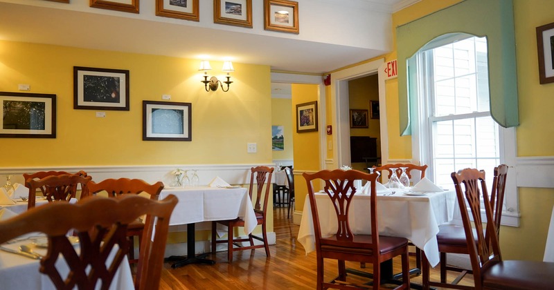 Interior, set tables and chairs