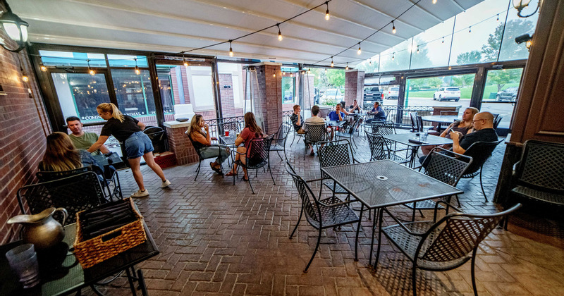 Interior, guests enjoying drinks