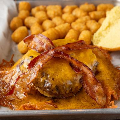 Bubba Burger on plate.