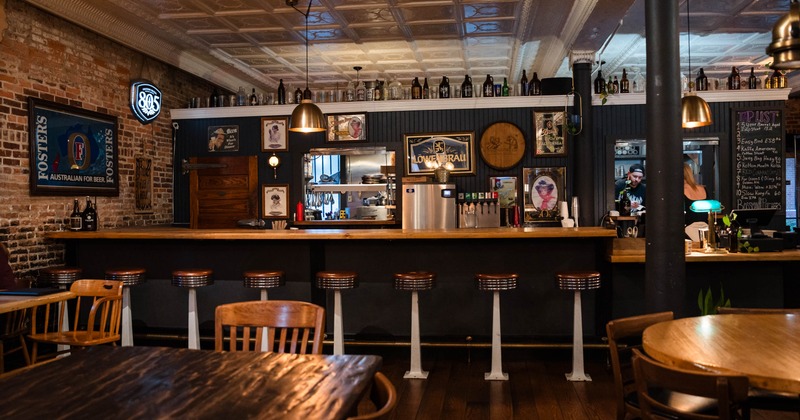 Interior, a bar with bar stools