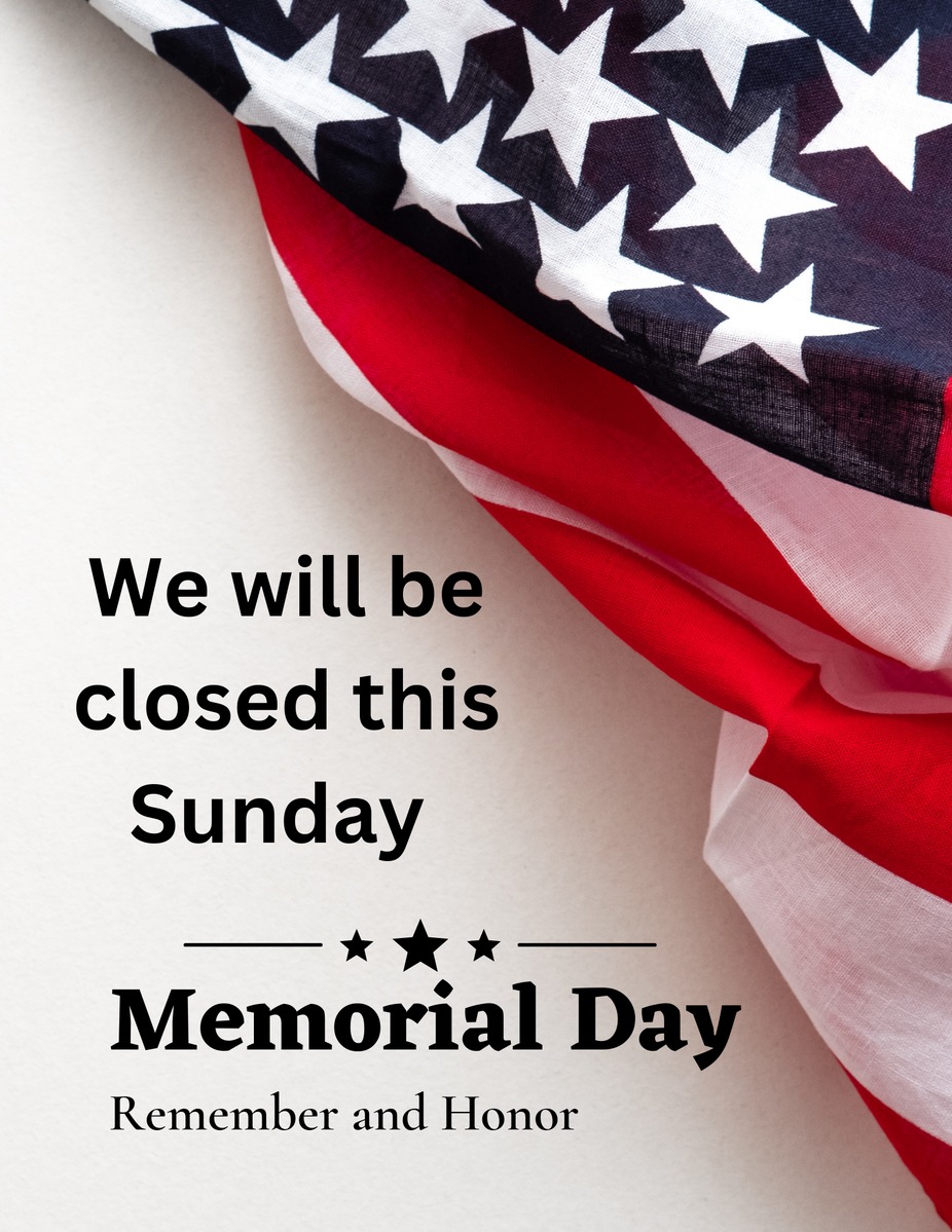 Closed for Memorial Day event photo