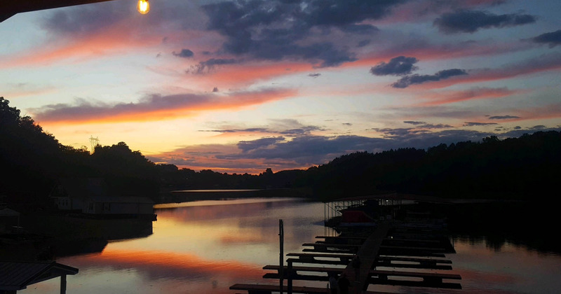 Lake at sunset