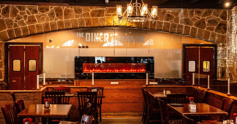 Restaurant interior, dining space