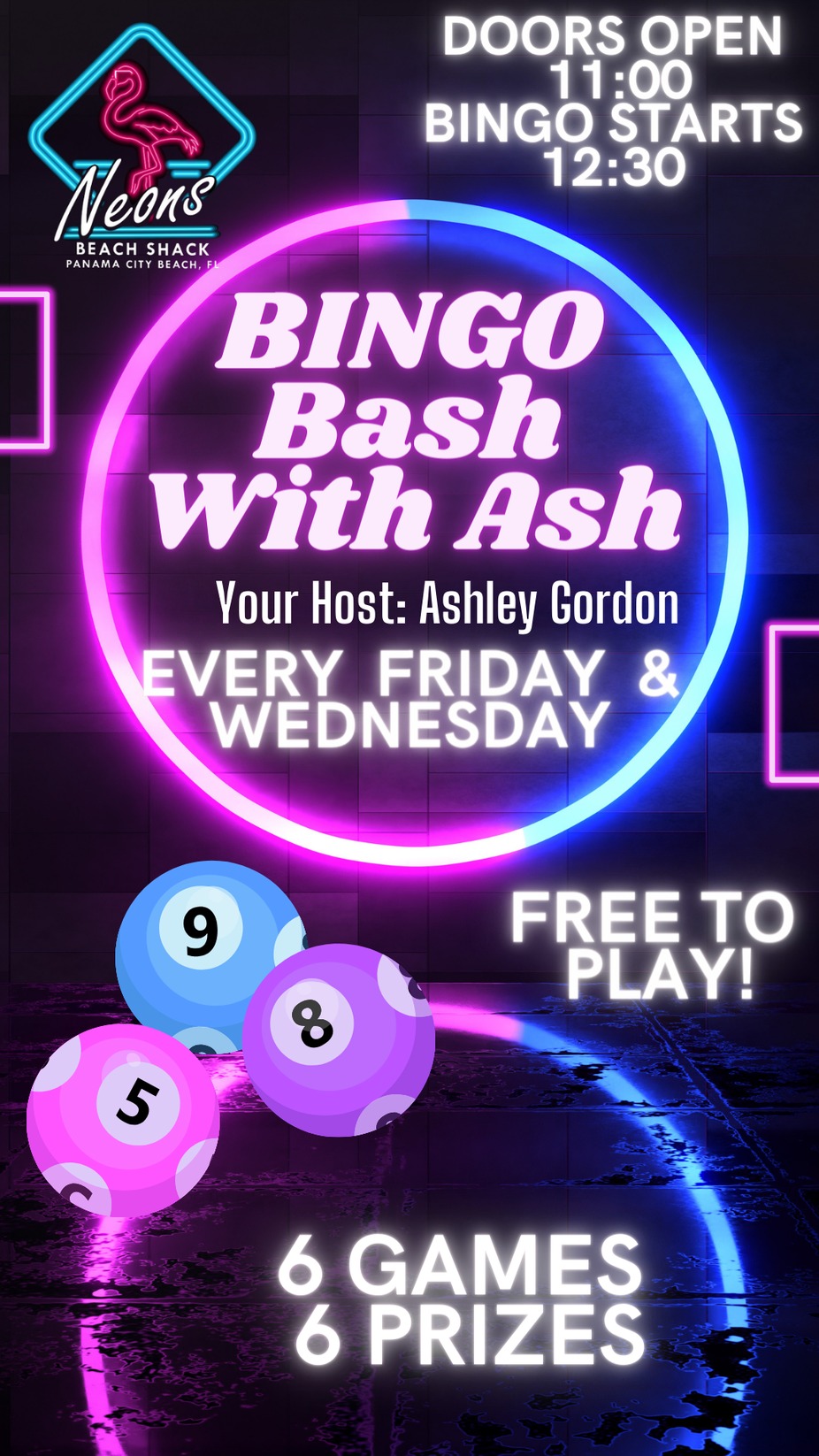 Bingo Bash with Ash Friday's 12:30 event photo