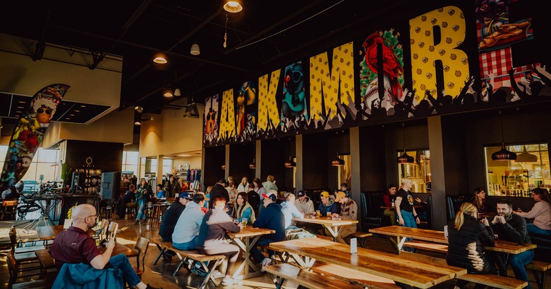 Interior, guests enjoy the atmosphere