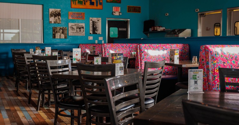 Interior, seating and dining area