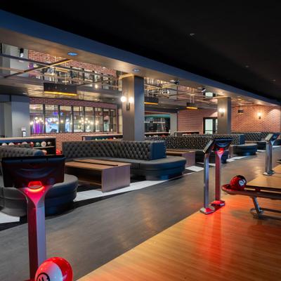 Bowling couches and tables.