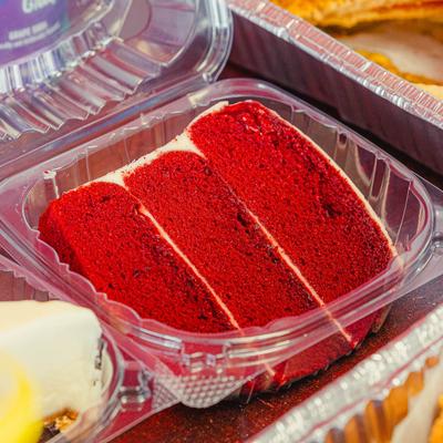 Slice of Red Velvet cake.
