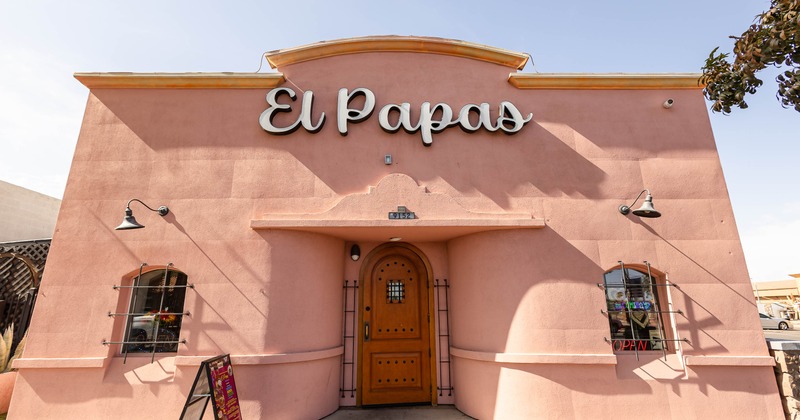 Exterior, front view, entrance