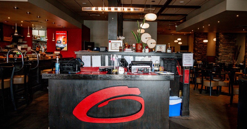 Interior, serving and bar area