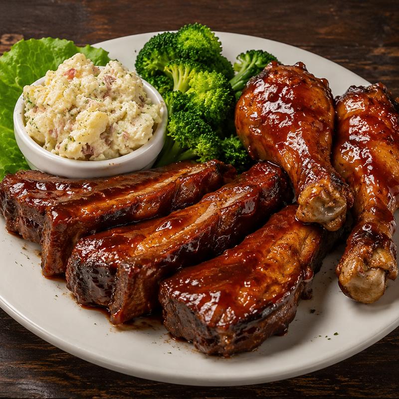 BBQ Chicken and Ribs photo