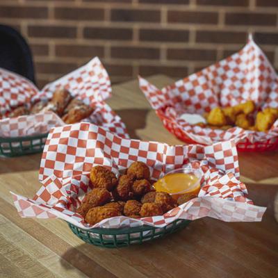 Assorted fried food, with dressings