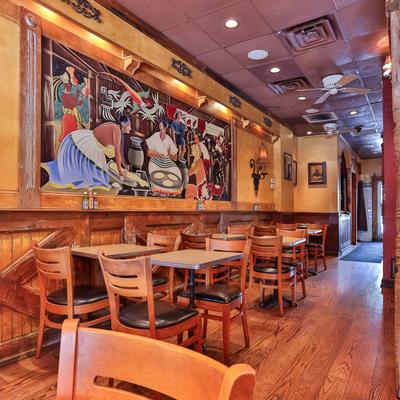 The restaurant's interior.