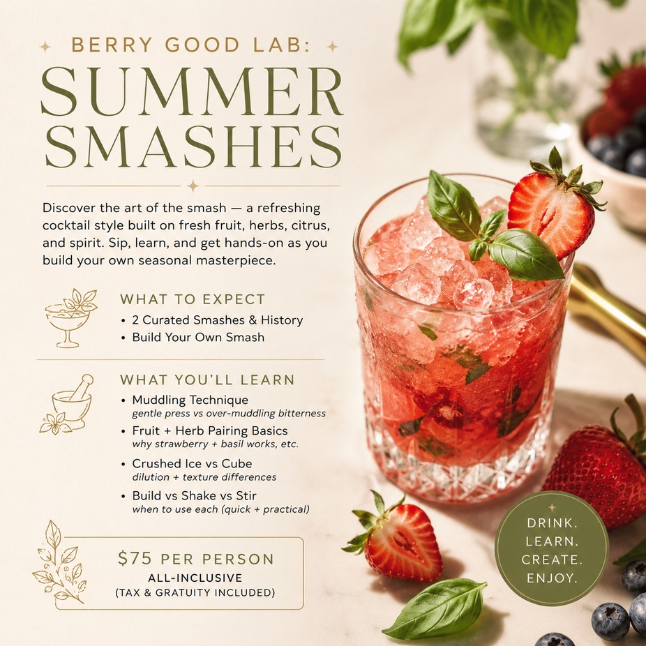 Anatomy of a Cocktail: A Berry Good Thyme event photo