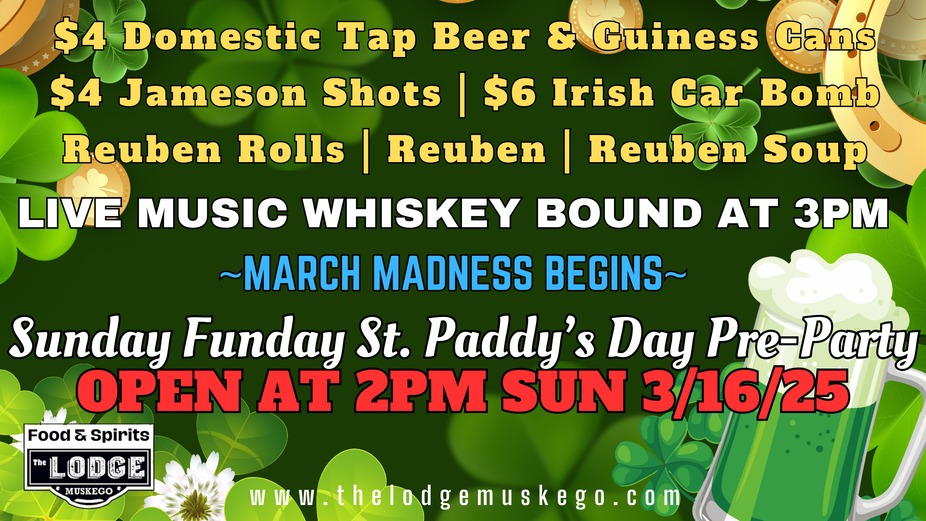 Sunday Funday & St. Paddy's Pre-Party with Whiskey Bound event photo