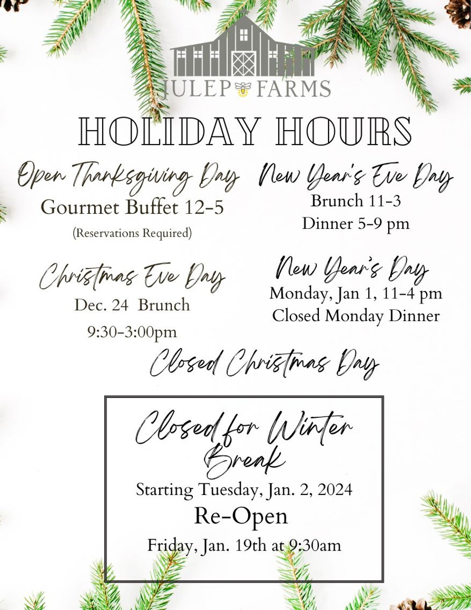 HOLIDAY HOURS event photo