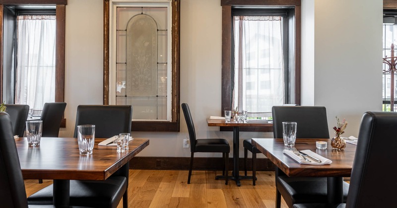 Interior, chairs and tables