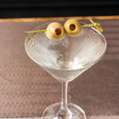 Martini with olives.