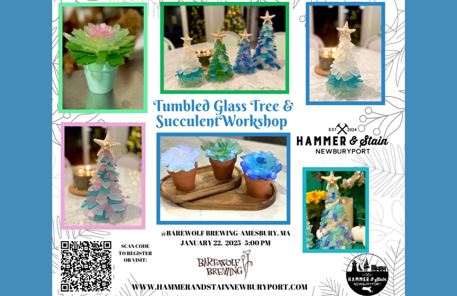 Tumbled Glass Tree & Succulent Workshop event photo