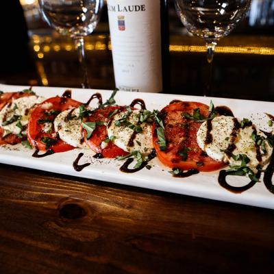 Caprese Salad served.