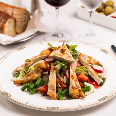 Grilled chicken salad.