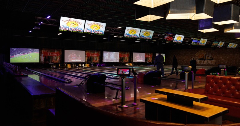 Inside, bowling space
