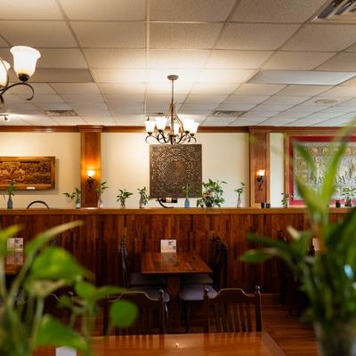 The interior of the restaurant.