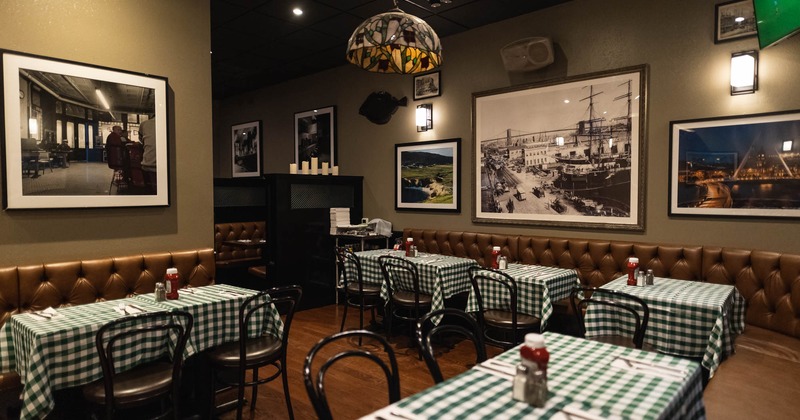 Interior, dining room, tables and chairs