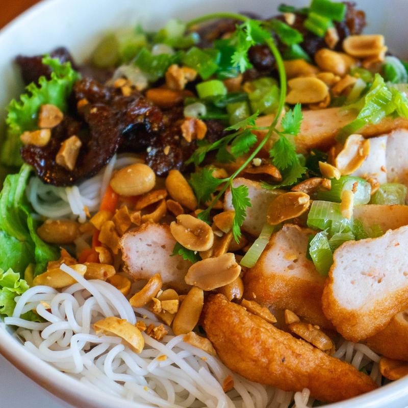 menu item 1 of 9, Bun Thit Nuong Chao Tom