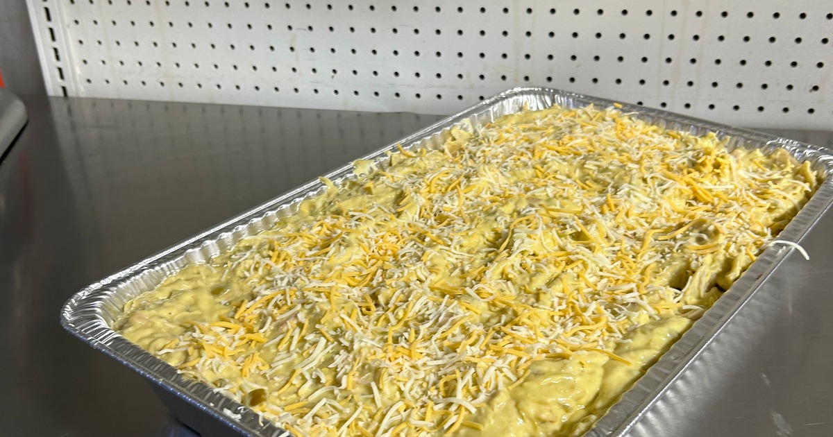 Green Chili Chicken Enchiladas (catering)
