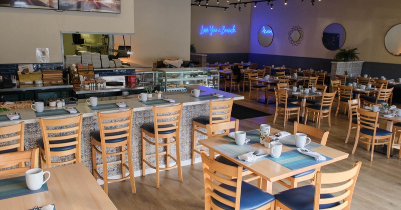 Interior, wide view, dining area