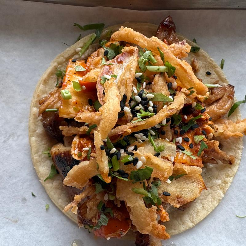 Chicken teriyaki taco photo