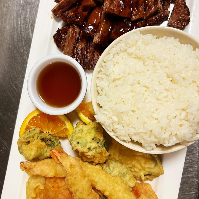 Tempura and Beef Teriyaki Combination Dinner photo