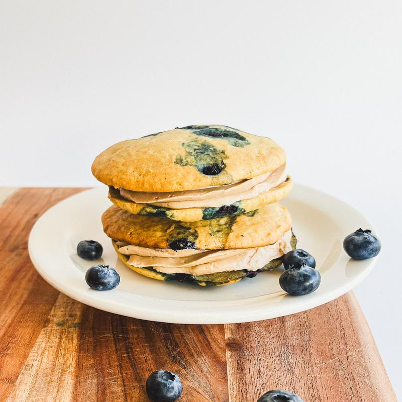 Blueberry Pancake Whoopie Pie (GF, NF) photo