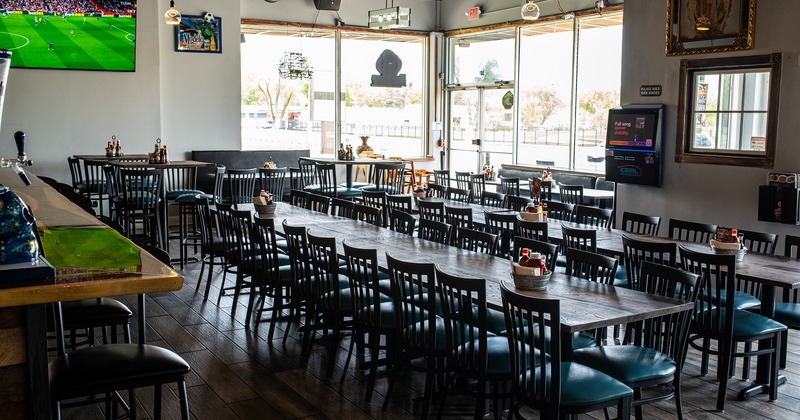 Nicely done interior dining area, tables ready for guests
