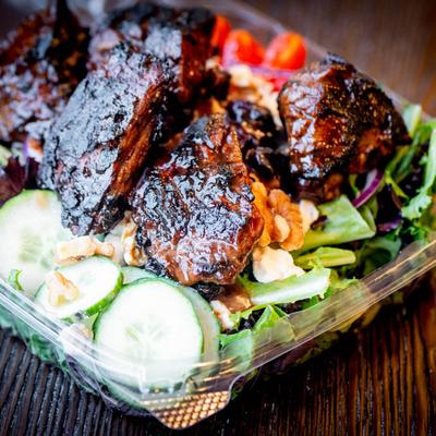Maple Blue Salad with steak.