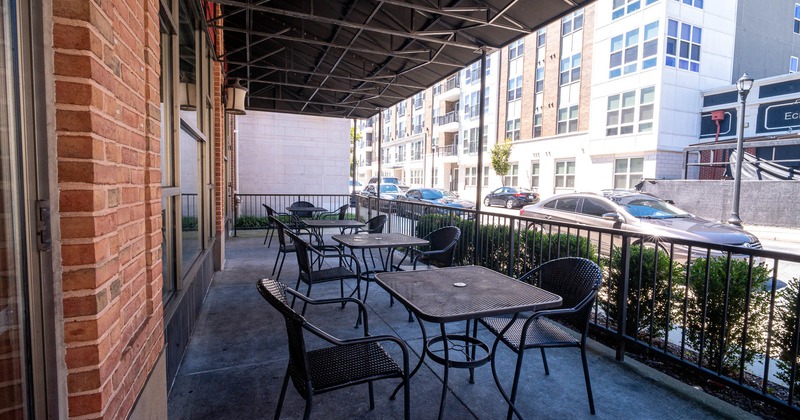 Exterior, patio, seating space