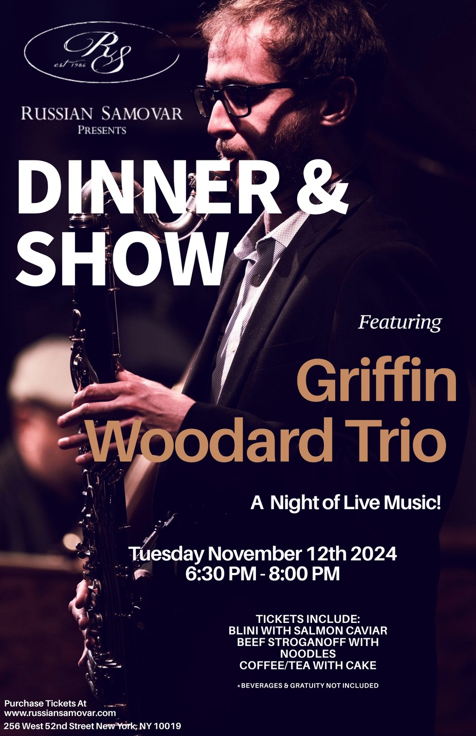 Dinner & Show Presents Griffin Woodard Trio event photo