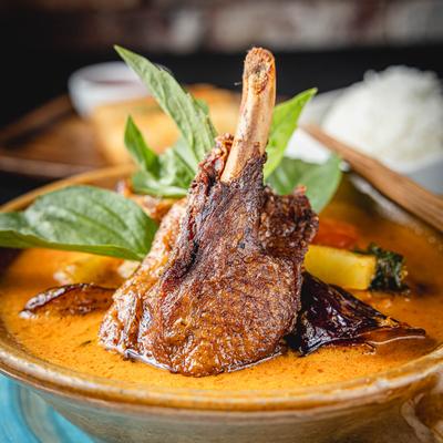 Served food on the table