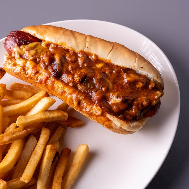 menu item 38 of 38, Beef Chilli Hot Dog