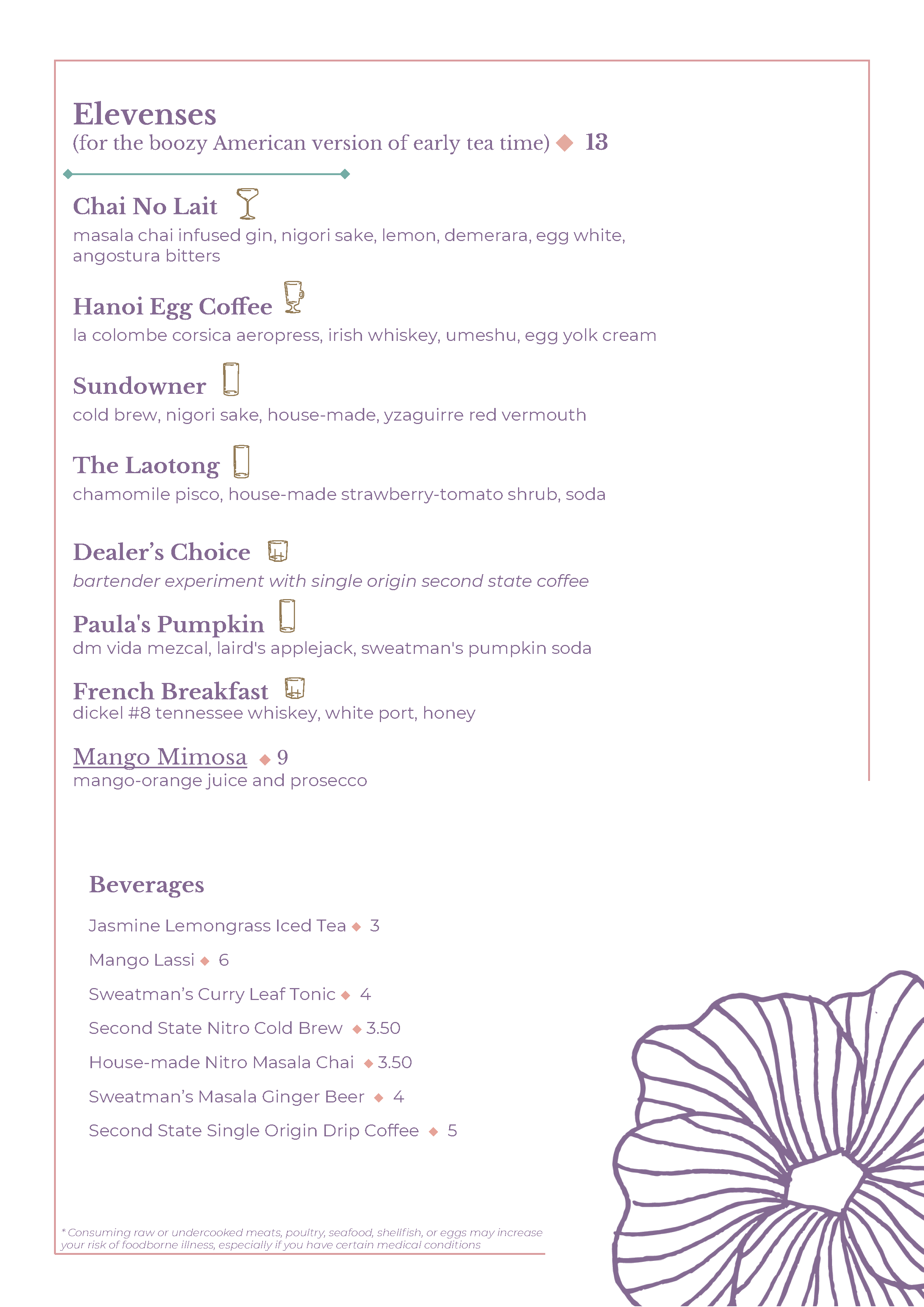 Coterie - menu