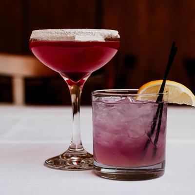 Two served cocktails.