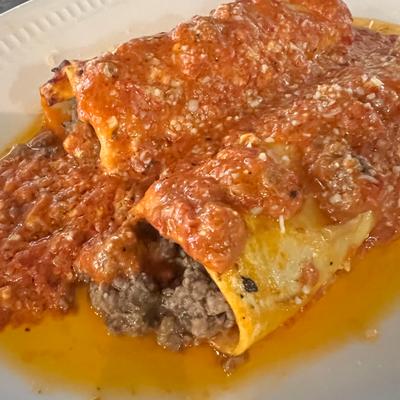 Cannelloni served