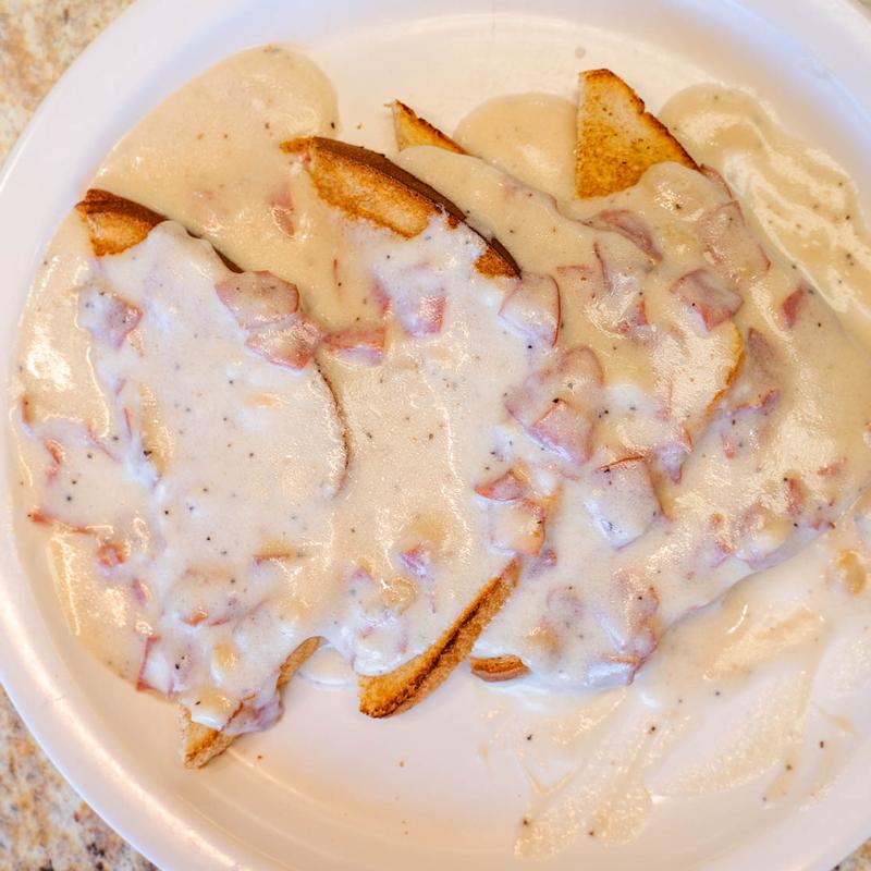 Peppered Gravy & Biscuit Chipped Beef & Toast (V) photo